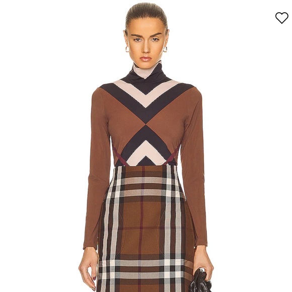 Burberry • Emery Top in Dark Brown Size Small - Picture 1 of 5